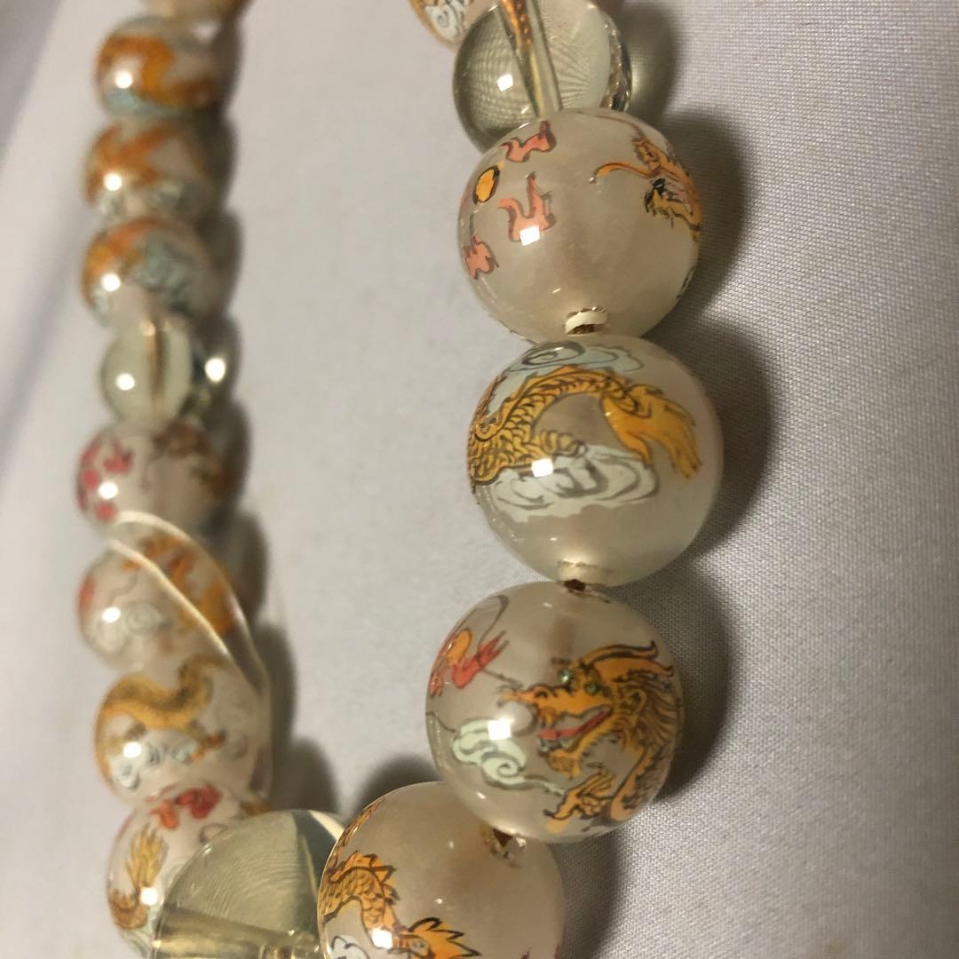 北京ガラスと黄水晶念珠