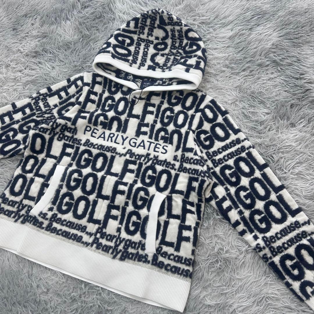 新品　パーリーゲイツ　パーカー　ニット　セーター　フーディ　ウール　サイズ1