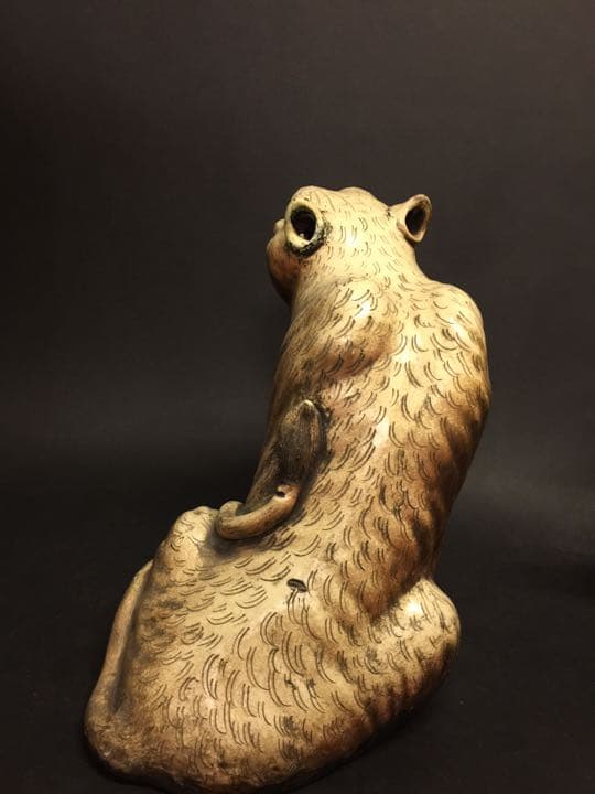 トラ虎猫焼物置物 鍋島大川内焼 代表作品  江戸期 献上の一品