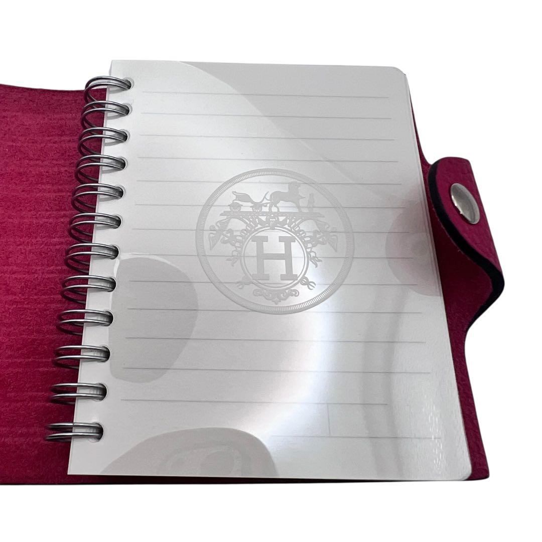 美品✨エルメス　ユリス　ノートブックカバー　トゴレザー　ミニ　ピンク