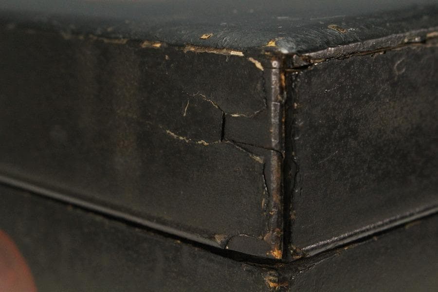 和楽器 果実 柿 蒔絵 時代 鼓箱(K-YC522)