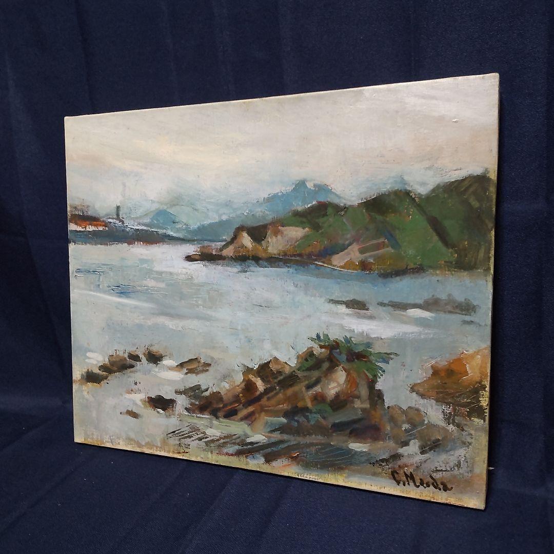 283 絵画　油彩　油絵　風景画　作者不明　額装　額縁付き