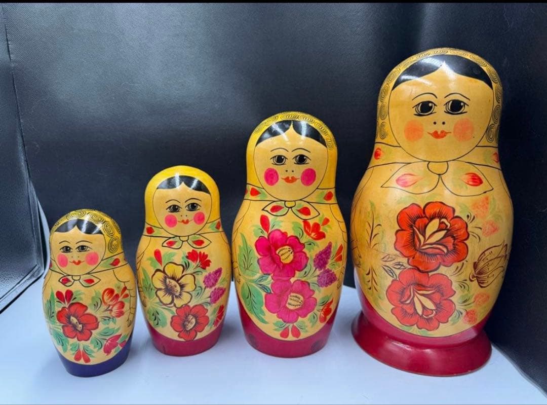 出品終了‼️ソビエト　アンティーク　セミョーノフ社、巨大なマトリョーシカ　14組