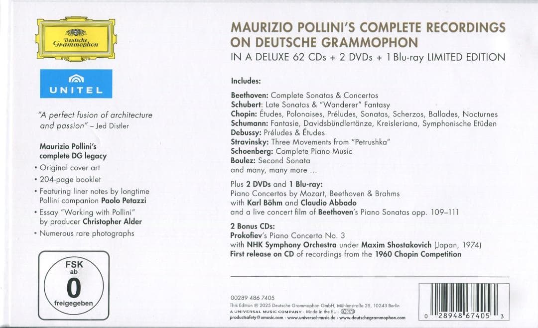 マウリツィオ・ポリーニ★ドイツ・グラモフォン録音全集☆New Deluxe☆