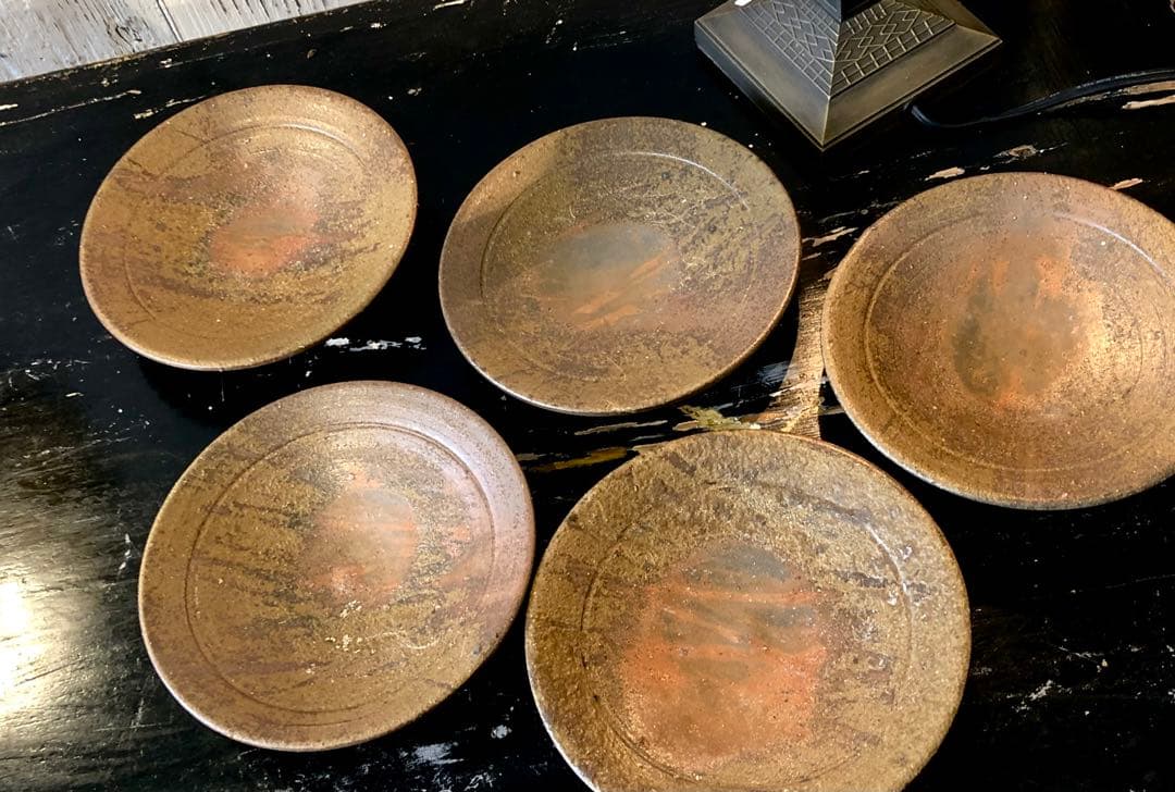 ◆398◆藤原和　備前焼皿2枚