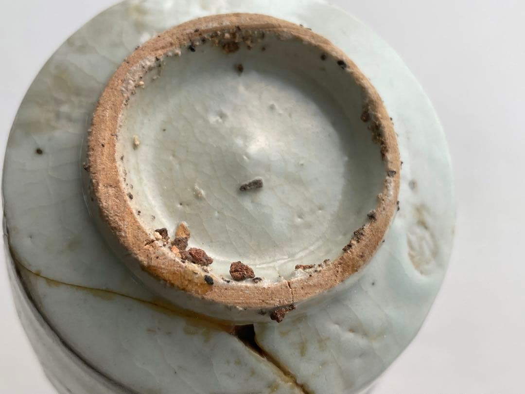 骨董　初期伊万里　陶片　染付土筆文碗　残欠　多々良の元窯出土　所載現品