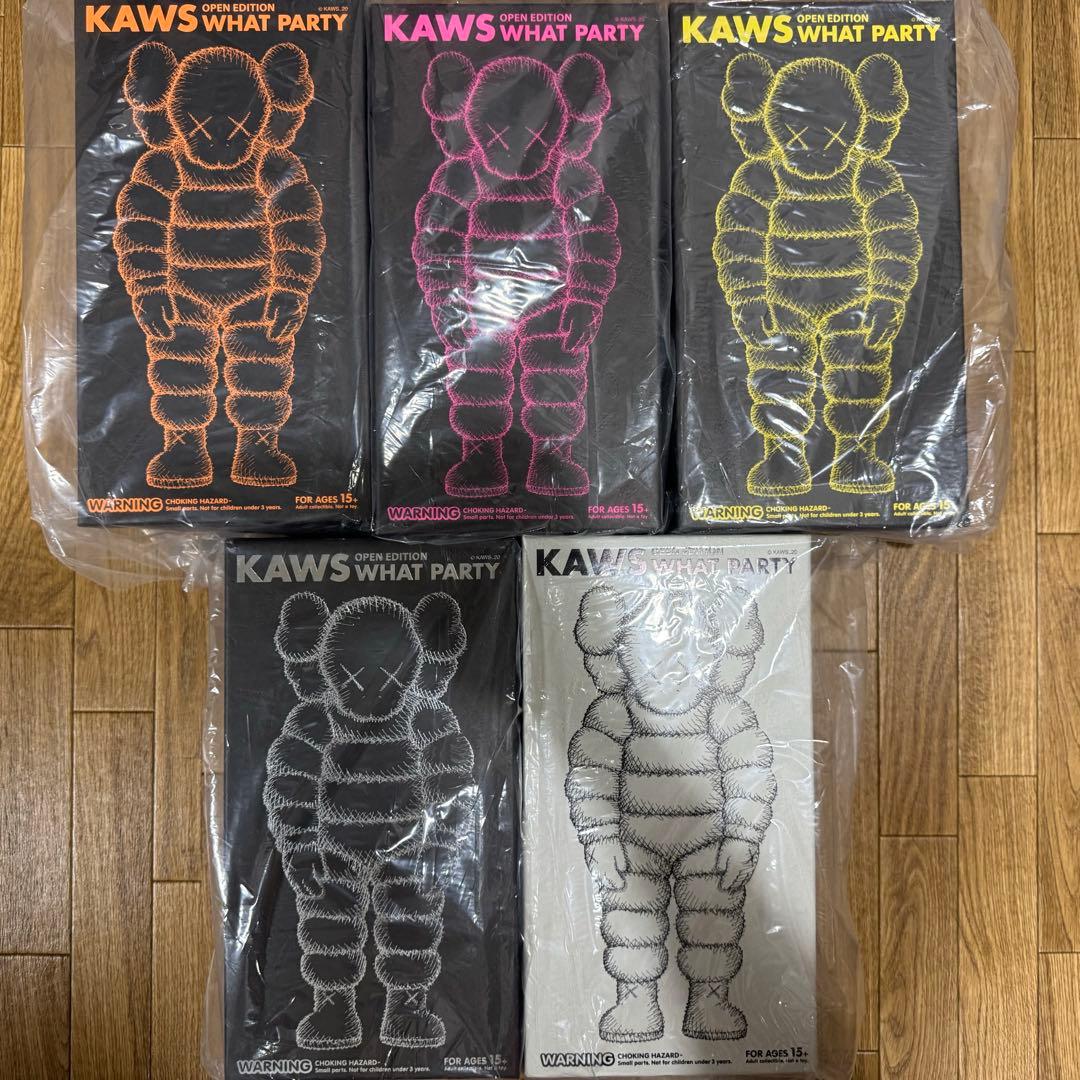 新品未開封 kaws what party figure 5体セット