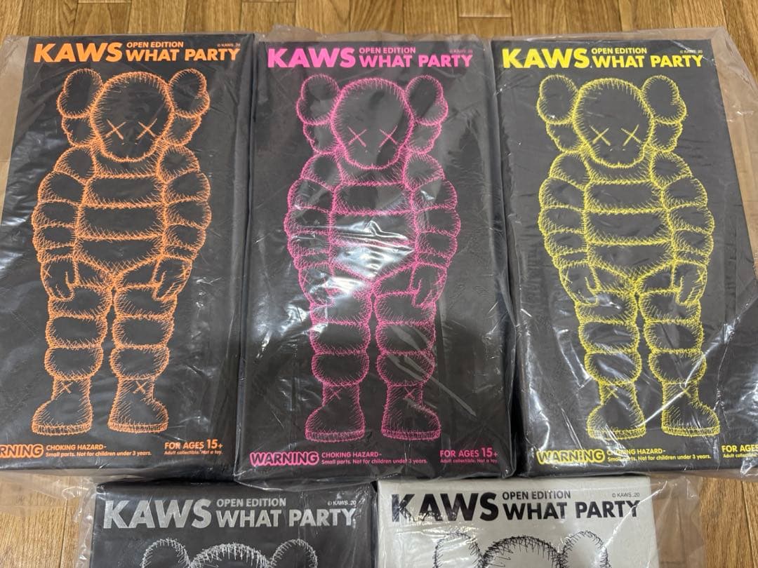 新品未開封 kaws what party figure 5体セット