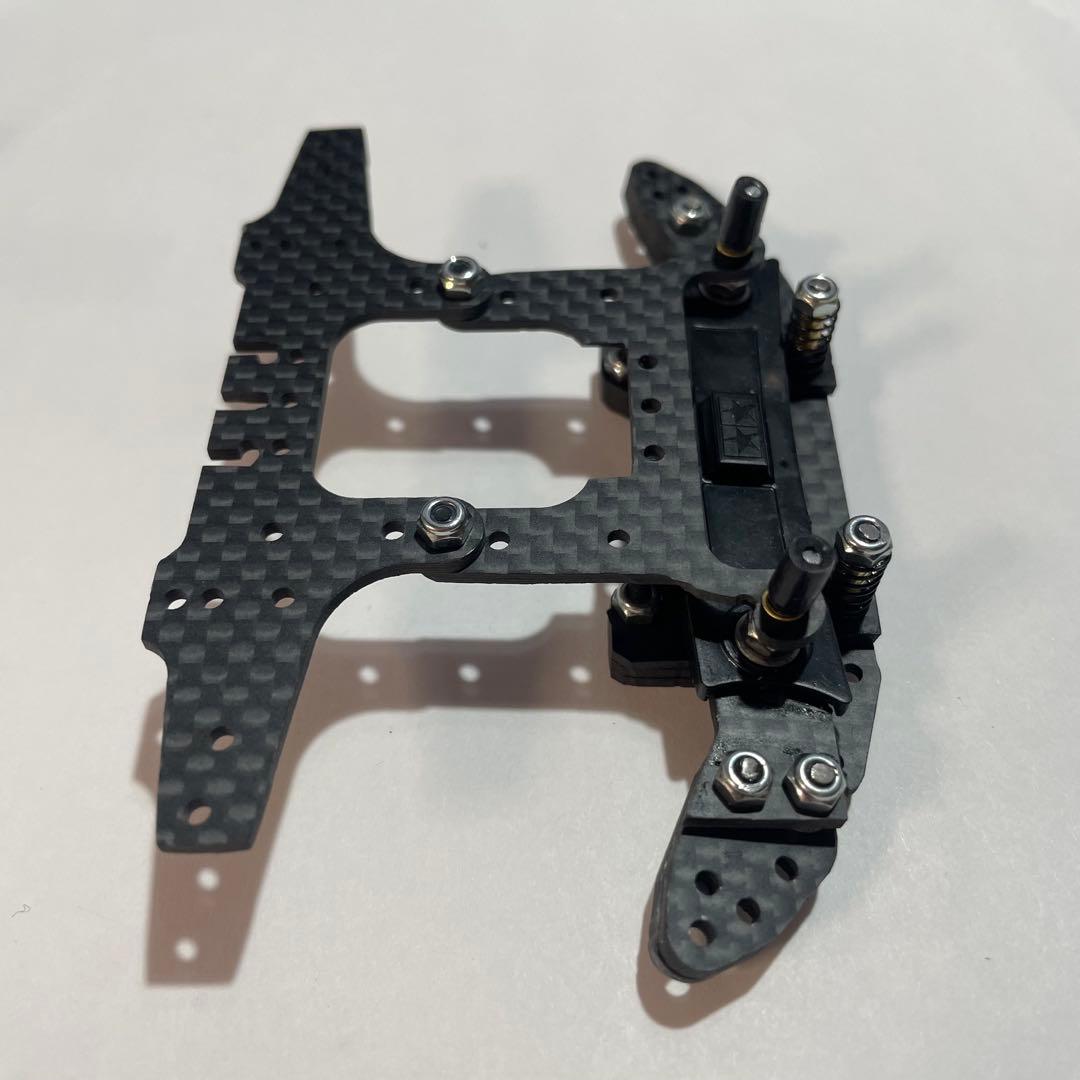 ミニ四駆　フロント段下げATスラダン　提灯　リアアンカー　社外カーボン3点セット