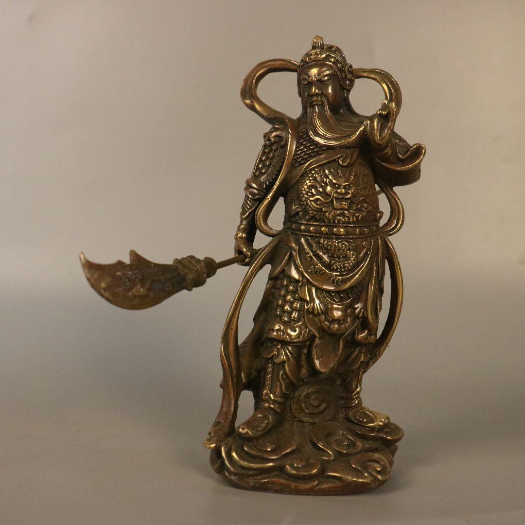 仏像 銅像 関羽財神銅像 銅製品 鎮宅辟邪 開運風水 招財 置物 工芸品