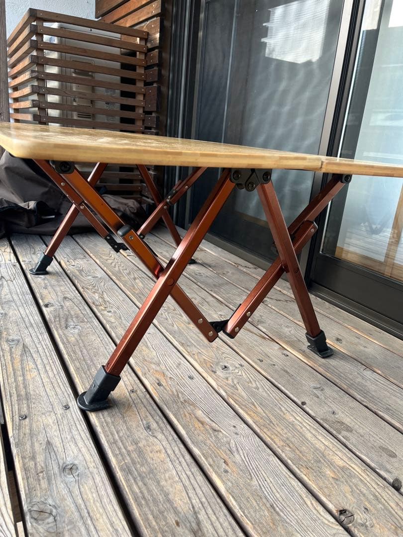 ジャンク　コールマン　コンフォートマスター　バンブーラウンジテーブル100