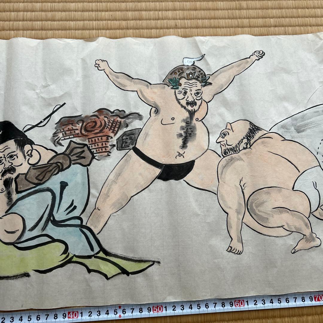 大津絵　七福神　巻物