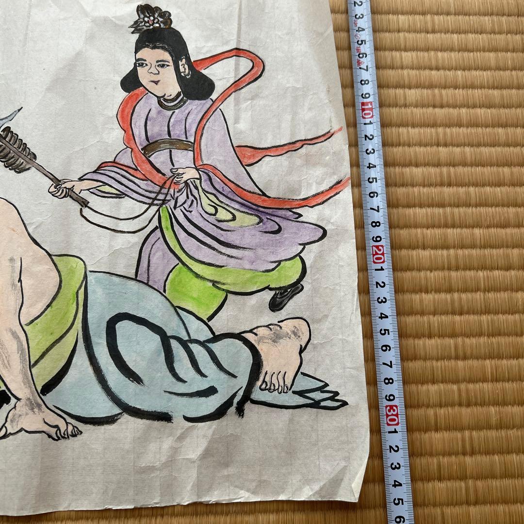 大津絵　七福神　巻物