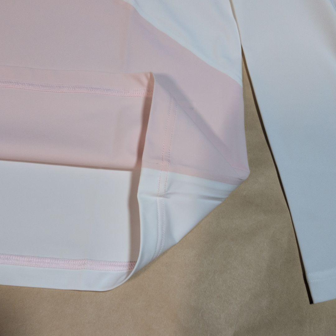 テーラーメイド:レディース:Lサイズ:長袖ポロシャツ:白/ピンク