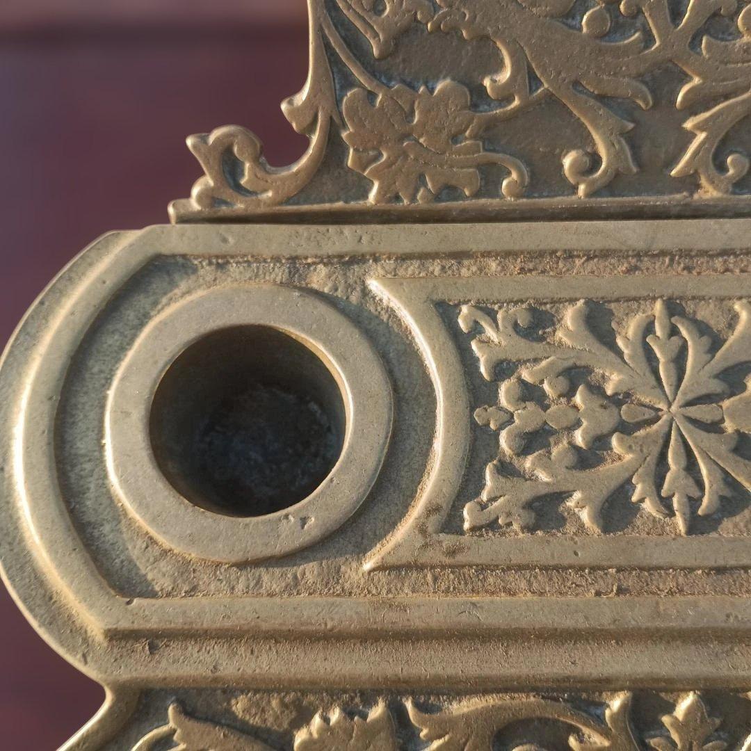 ６０９５）ヴィンテージ　鋳鉄製のインク壺