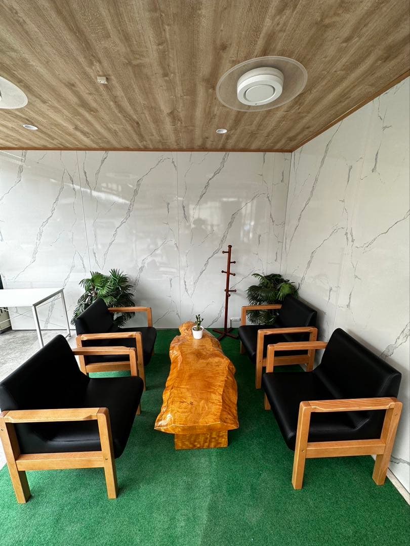 断*】様 AICO製応接ソファ4脚＋天然木ローテーブルセット（バラ売り可）