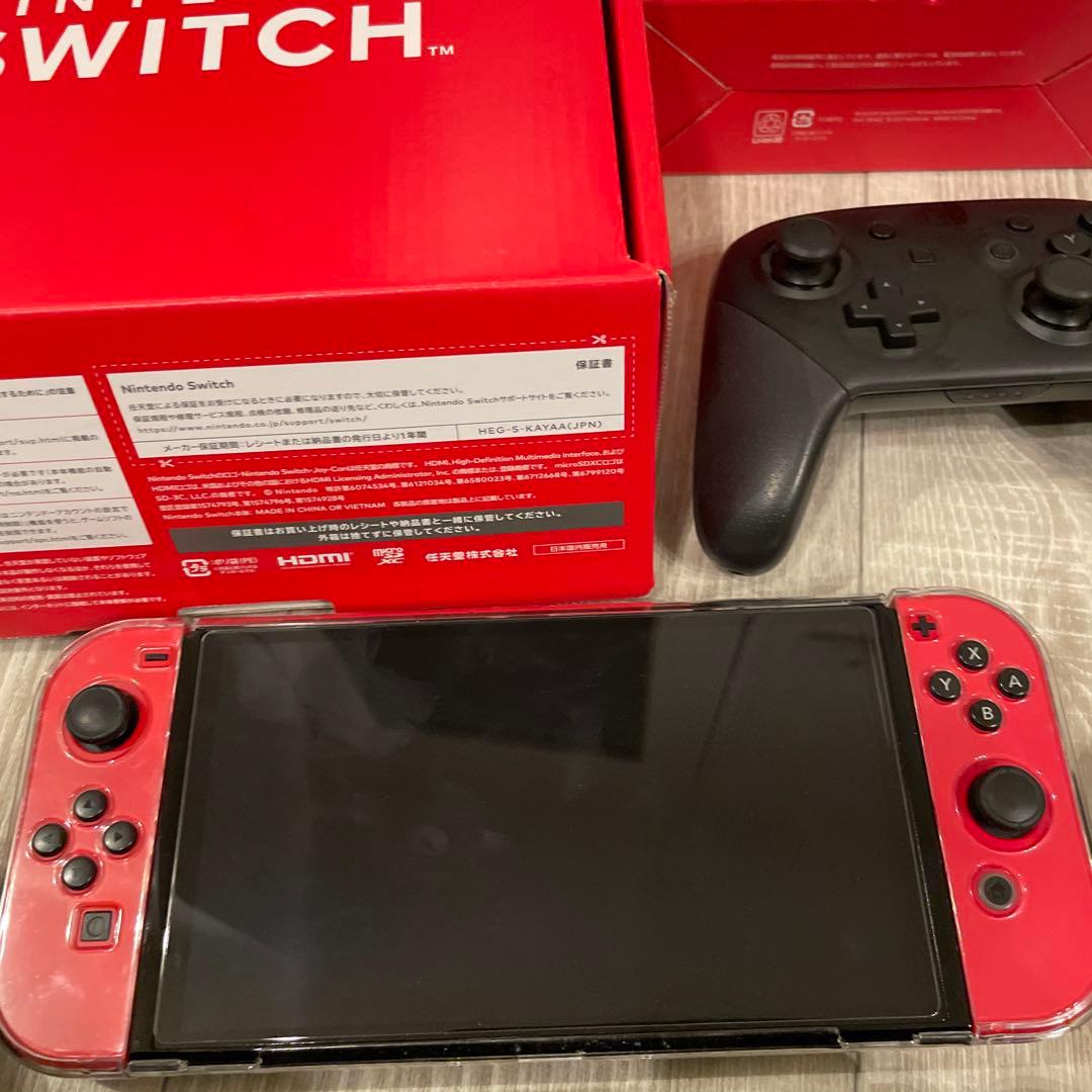 Nintendo Switch 有機EL 美品＋ジョイコン、プロコン、マリカ8α