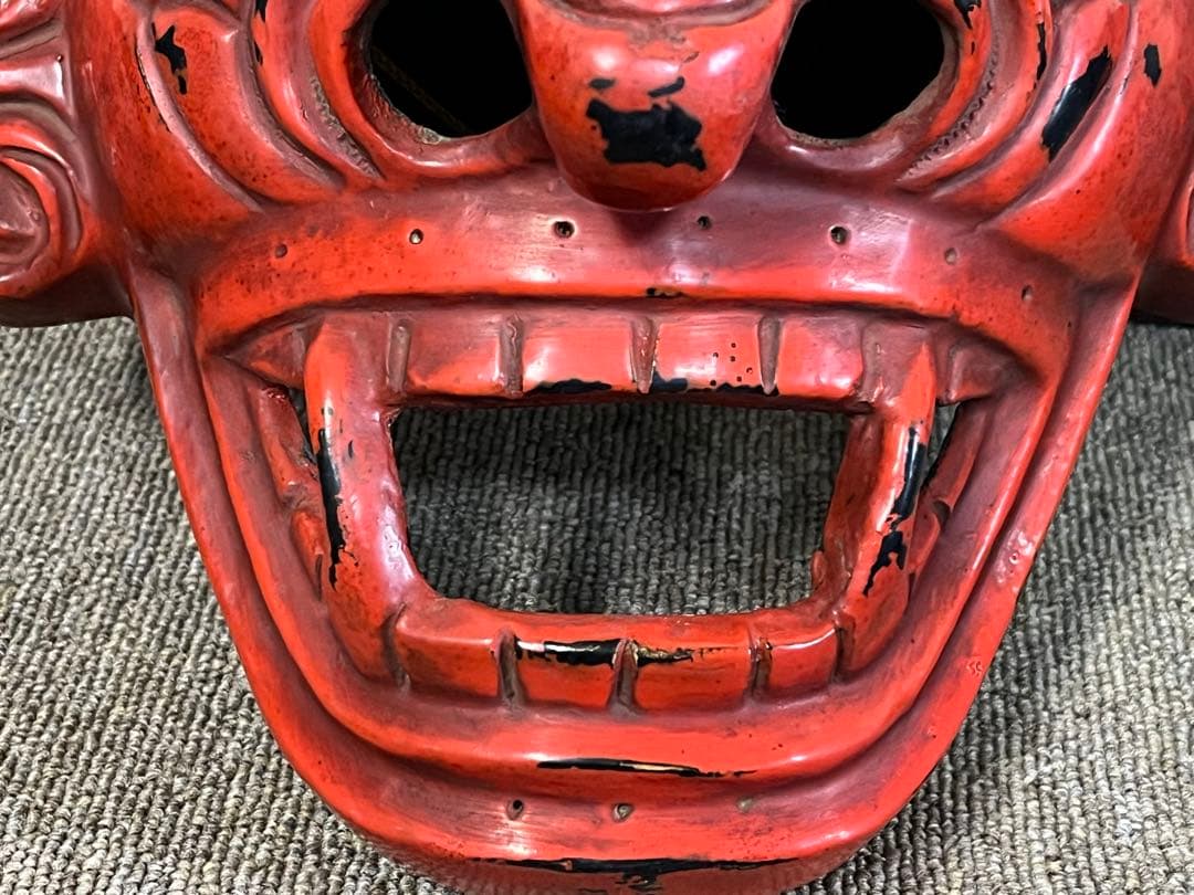 お面　能面　舞楽面　鬼面　般若　神楽面 アンティーク　レトロ　壁掛け　骨董 猿面