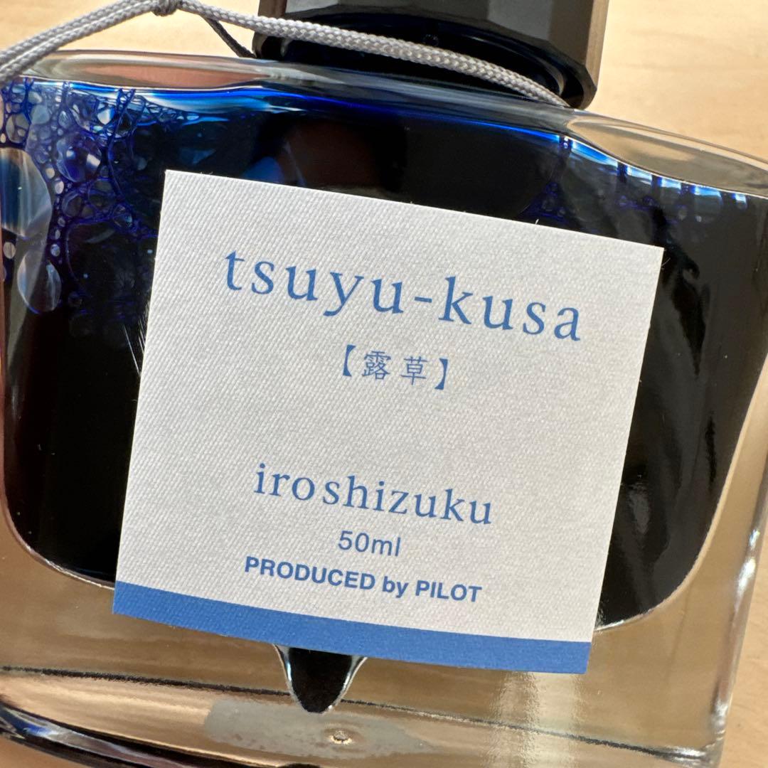 新品 廃盤 PILOT パイロット 色彩雫 露草 万年筆 インク 50ml 箱付