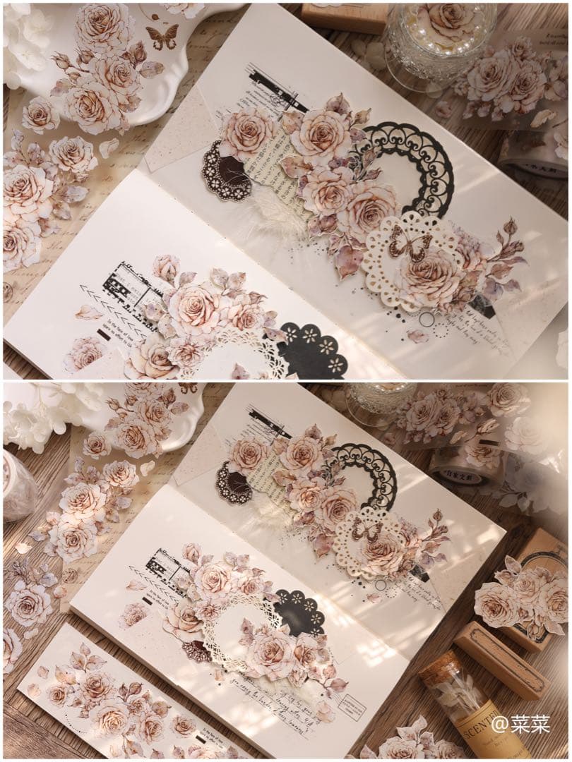 小白家文創《月下温柔》海外マスキングテープ　マステ 【1677】