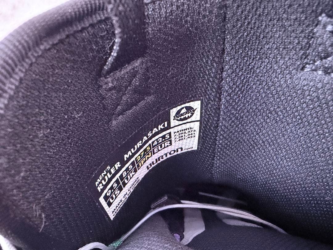 超美品！Burton RULER ムラサキ別注モデル 27.5cm