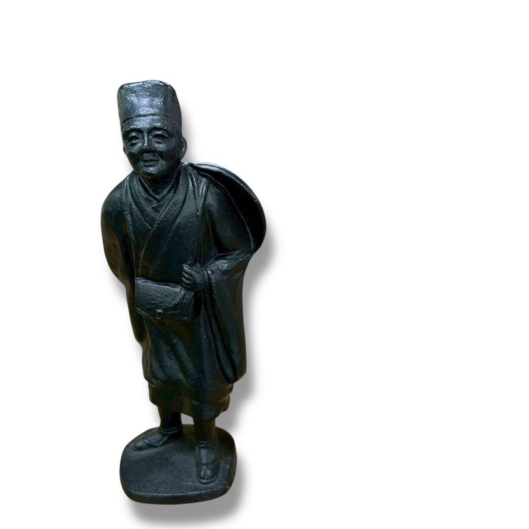 【未使用】盛岡 南部鉄器 松尾芭蕉 像 20㎝ 南部鉄器会館購入品