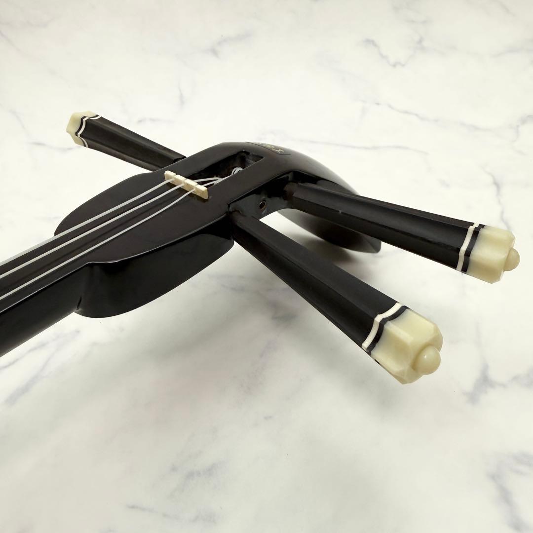 ☆美品☆ 三線 本皮 本革 蛇皮 蛇革 沖縄 三味線 琉球　ハードケース付き