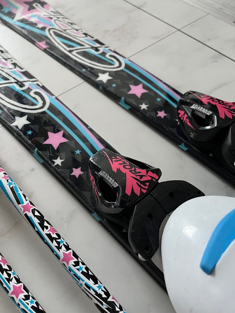 スキー板120 ブーツ22 ストック付き　ジュニア　PURECONCIOUS