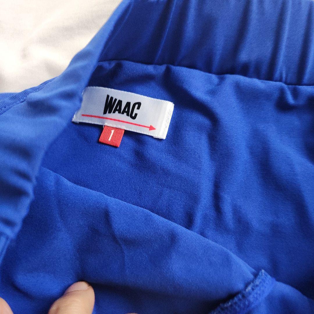 WAAC ゴルフウェア 上下セット青と白の幾何学模様