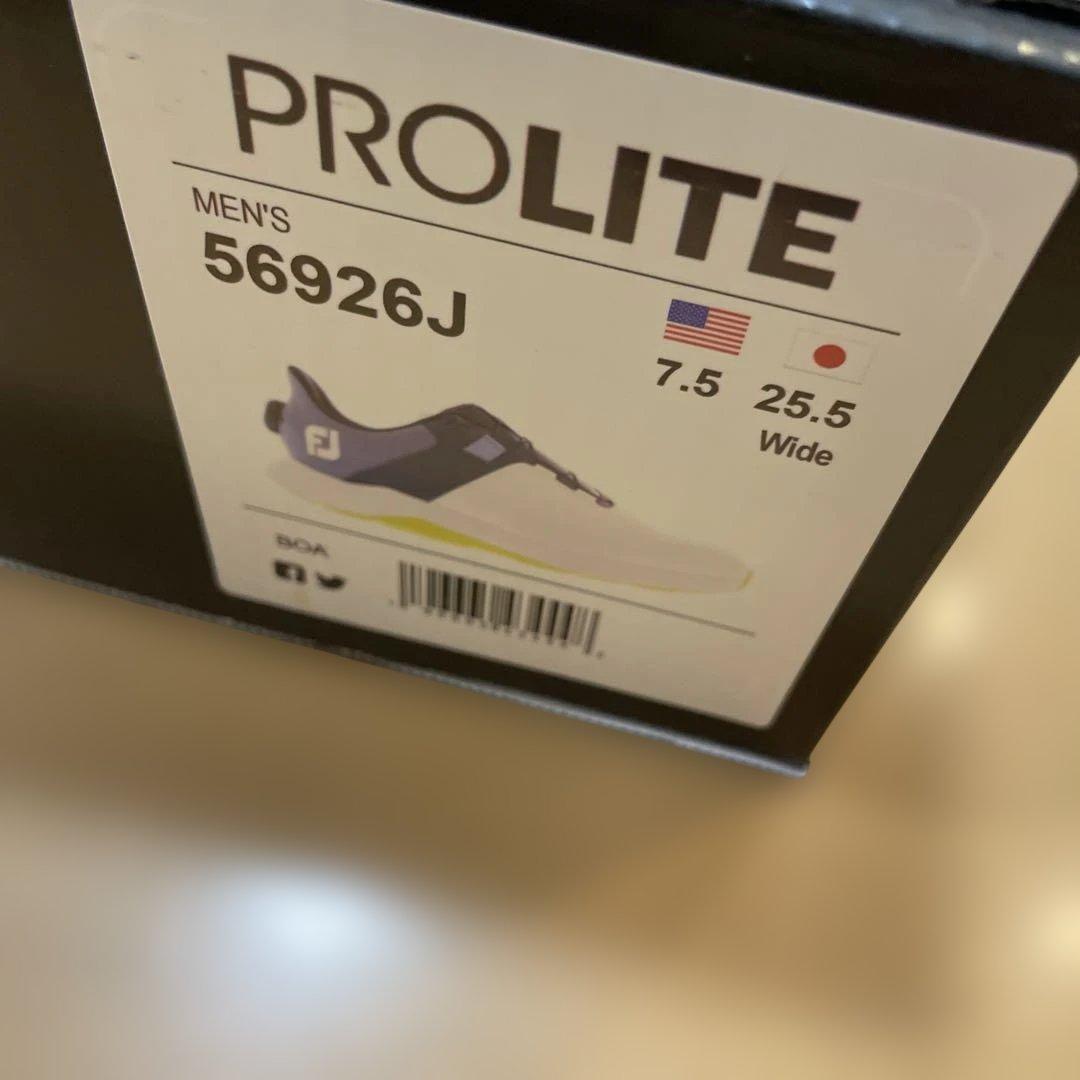 FJ PROLITE ゴルフシューズ ホワイト/ネイビー/ライム