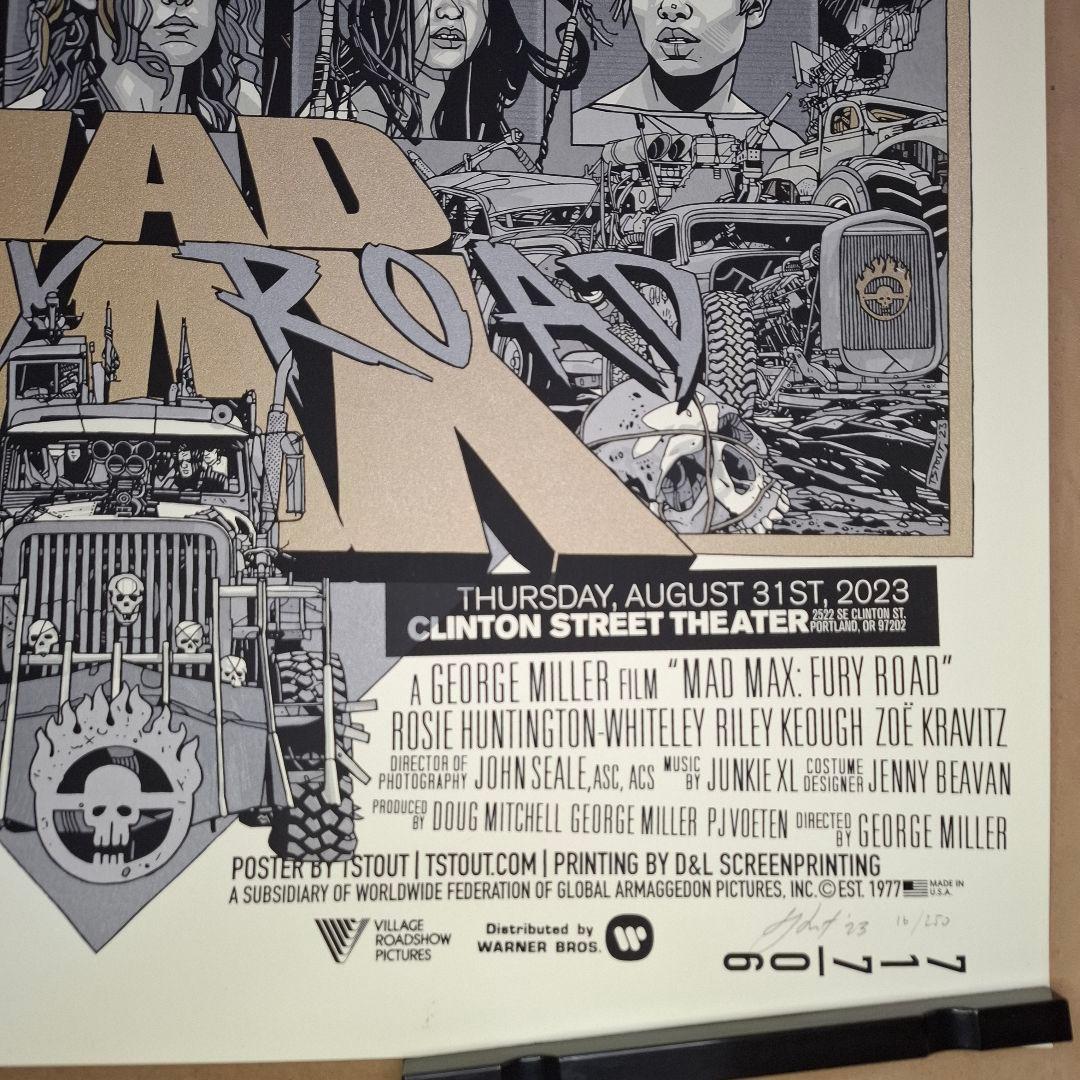 ●250枚限定 マッドマックス 怒りのデスロード シルクスクリーン ミニポスター
