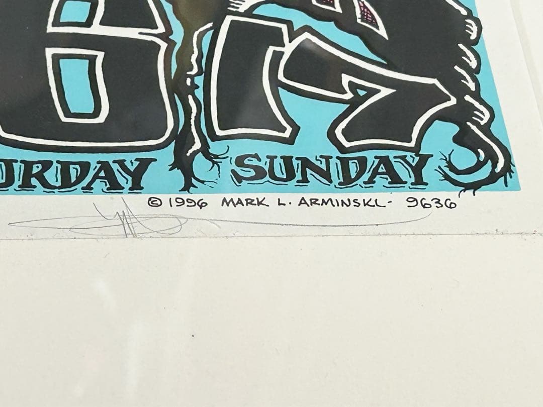 オーダー額付き 1996年 サウンドガーデン シルクスクリーン ポスター ライブ