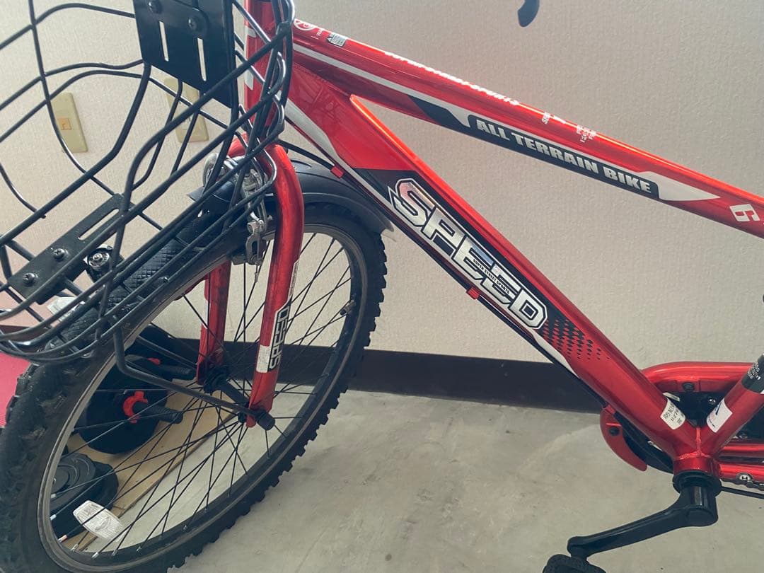 【引取り希望】自転車 子供用 24インチ 室内保管 赤 仙台市
