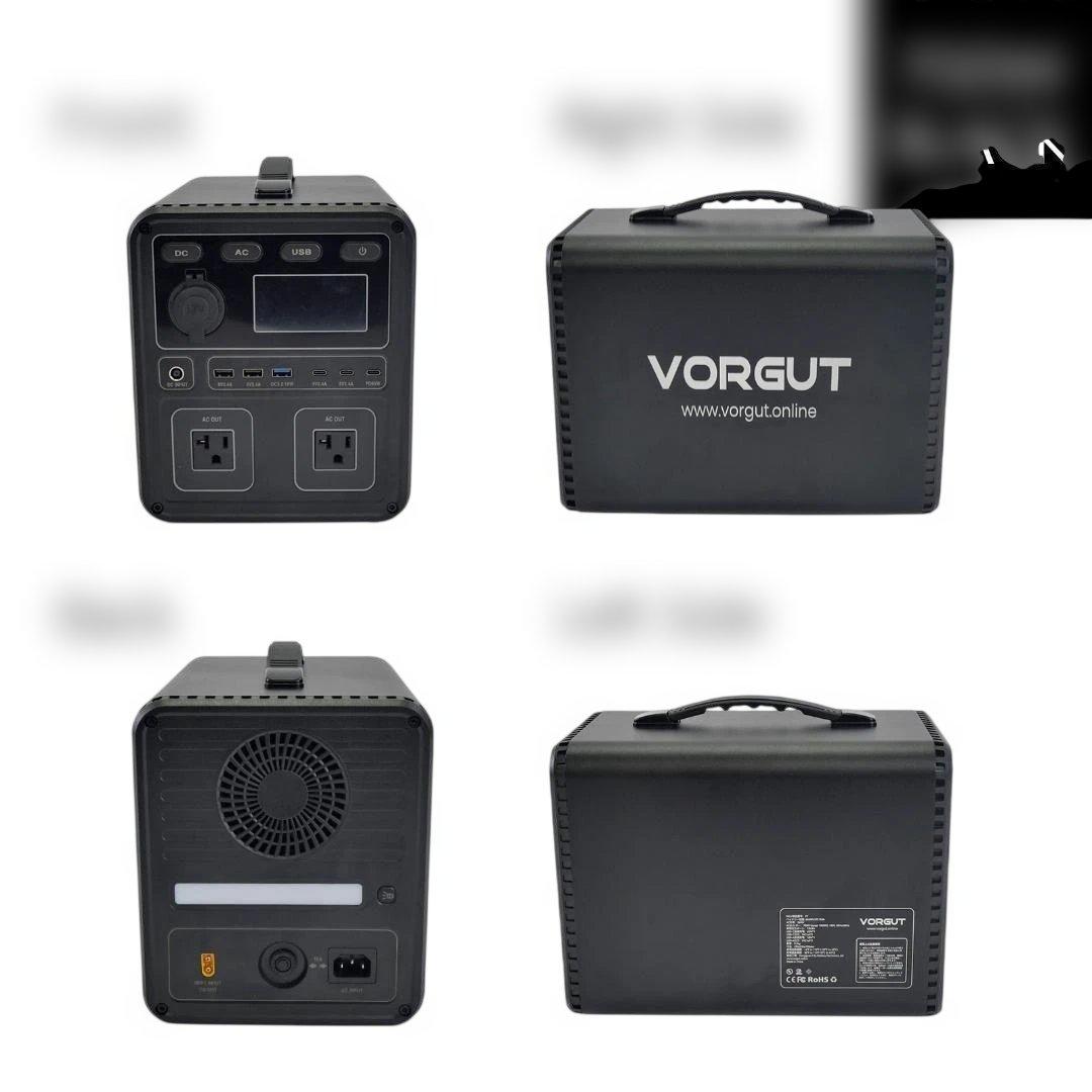 ポータブル電源　充電式　移動バッテリー 黒/オレンジ　p15　新品