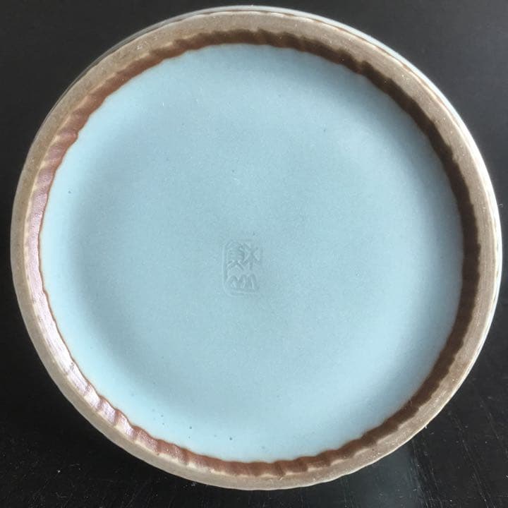 青瓷鯱耳　花入　諏訪蘇山　供箱