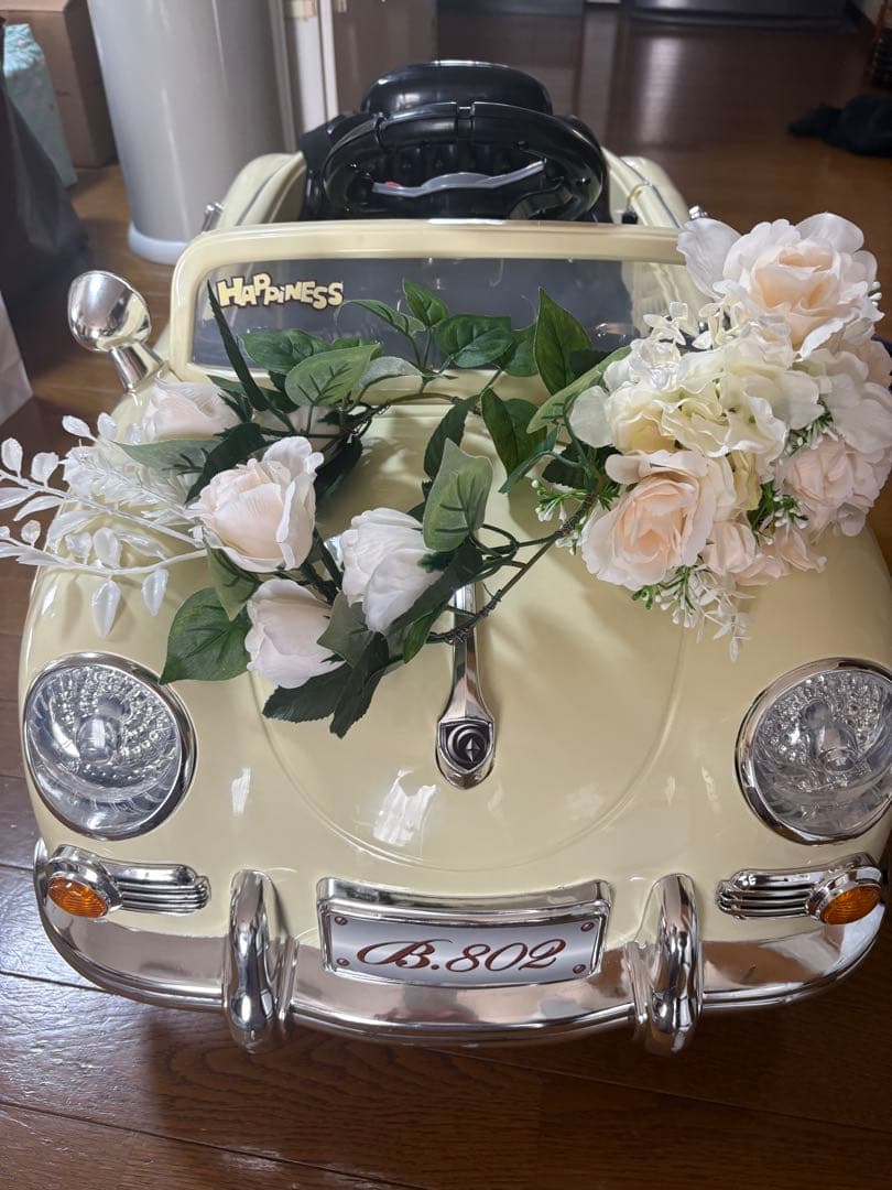 子供用電動カー B.802 花装飾付き　リングボーイ