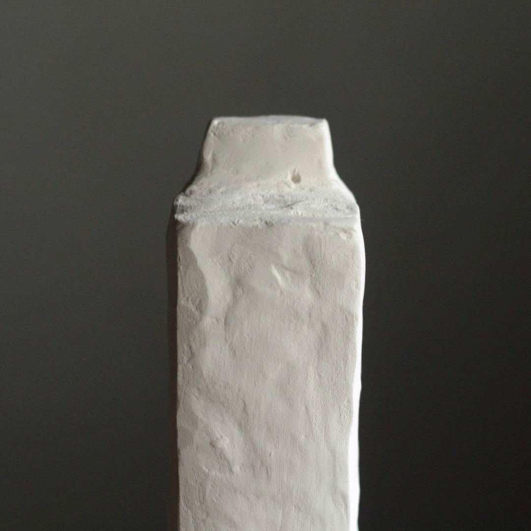 石塑粘土 立体作品 「高い塔の家」 No.3 オブジェ 現代美術