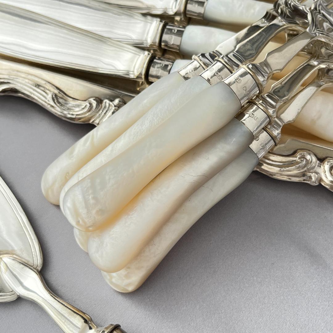 【John Biggin】【白蝶貝/純銀継手 】 マザーオブパール