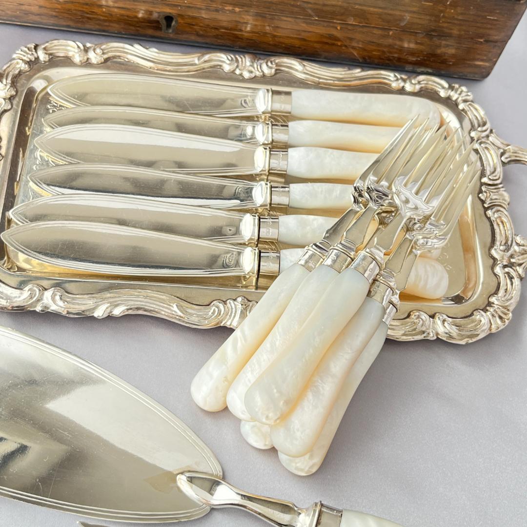 【John Biggin】【白蝶貝/純銀継手 】 マザーオブパール