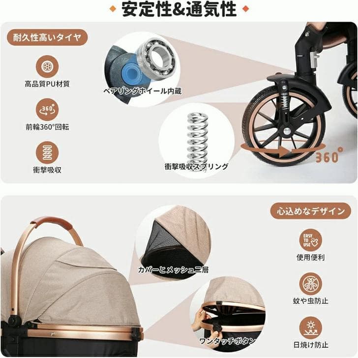 SKISOPGO ペットカート ベージュ 新品未開封 aEEJ7t3gC-yx