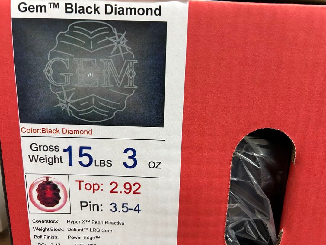 送料込み【新品】ジェム・ブラックダイヤモンド　ロトグリップ15ポンド3オンス26