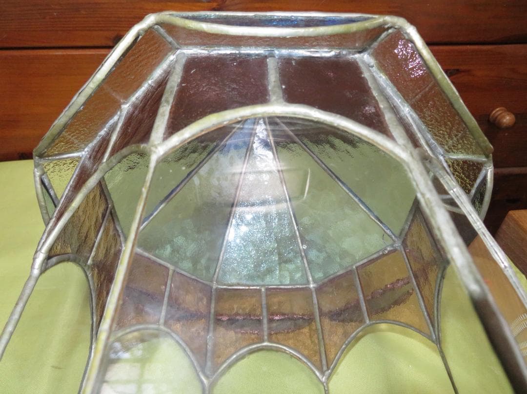 ◆ステンドグラス　テラリウム（　約23cm×約40cm）◆