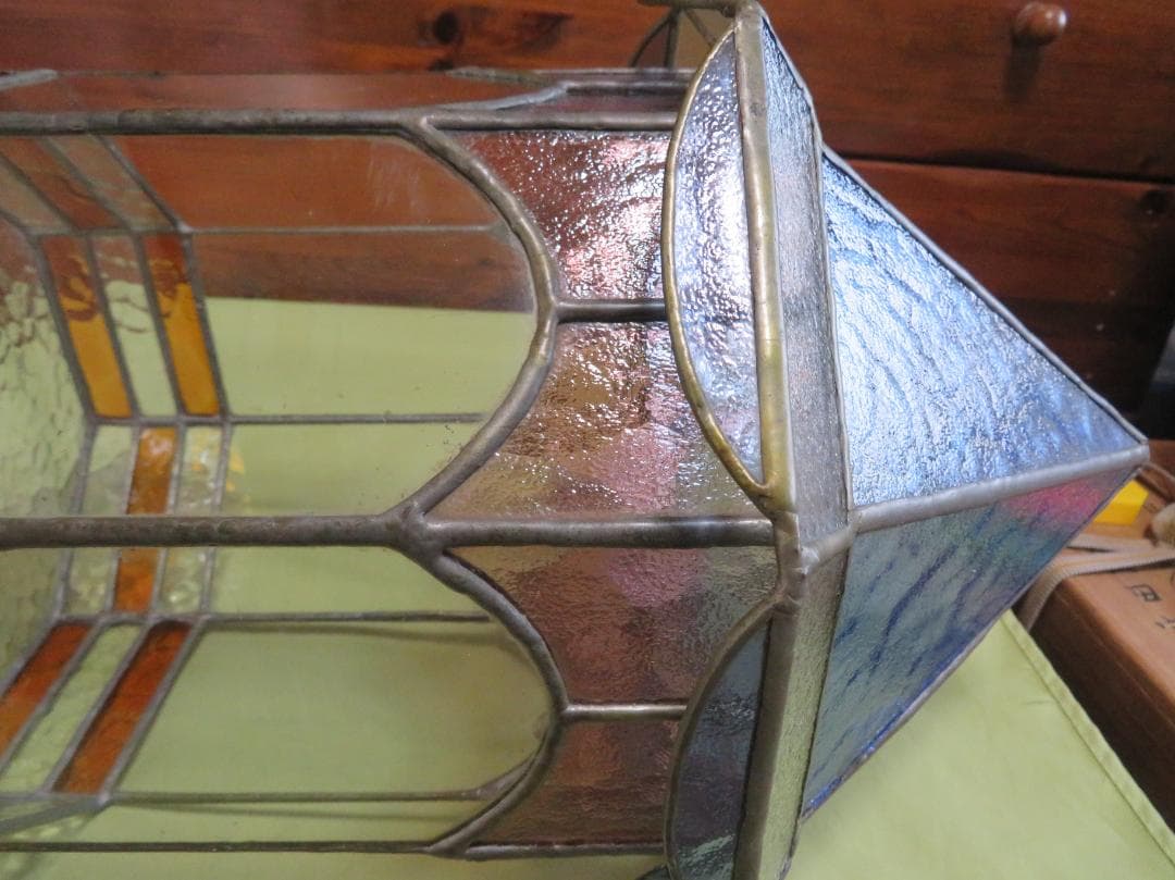 ◆ステンドグラス　テラリウム（　約23cm×約40cm）◆