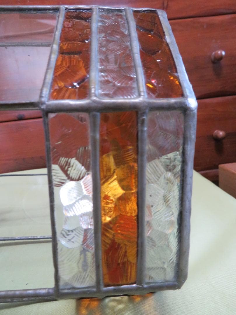 ◆ステンドグラス　テラリウム（　約23cm×約40cm）◆