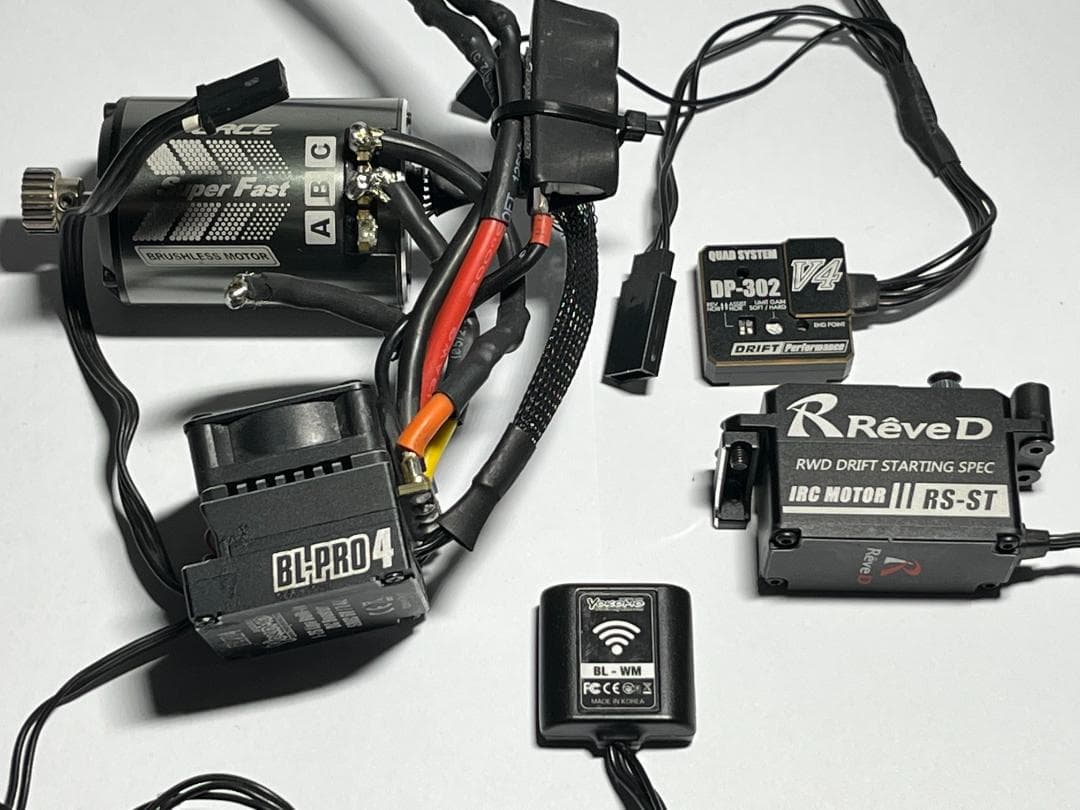 1/10 電動RC用メカ一式 アンプ・モーター・サーボ・ジャイロ・Wi-fi