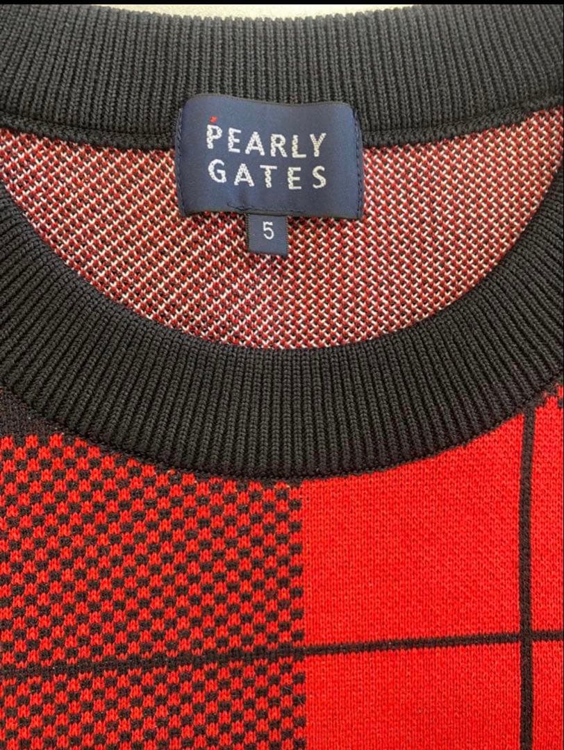 ★超美品超お洒落PEARLY GATES チェック柄セーター サイズ5
