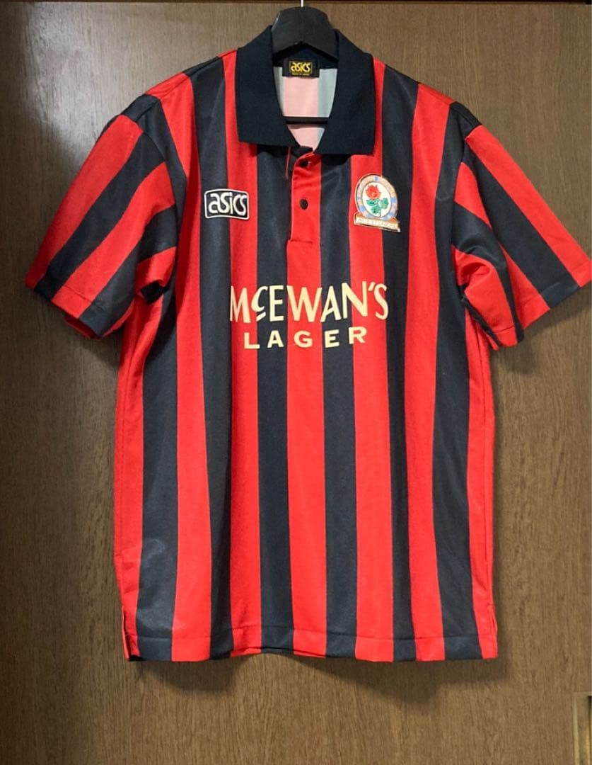 レア asics 94/95 ブラックバーンローバーズ ヴィンテージユニフォーム