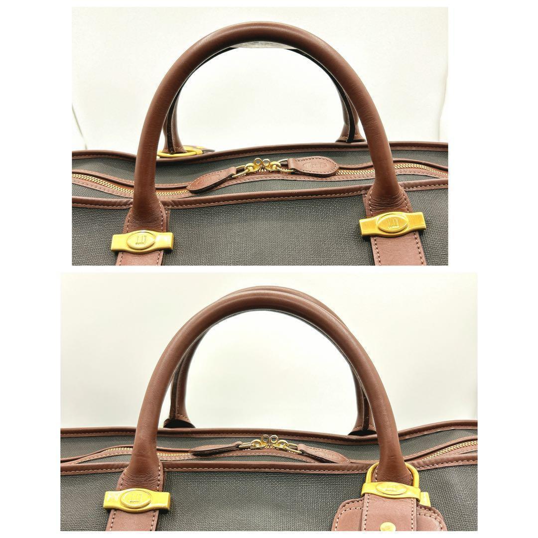 dunhill PVC×レザーボストンバッグ 大容量旅行 50cm英国クラシック