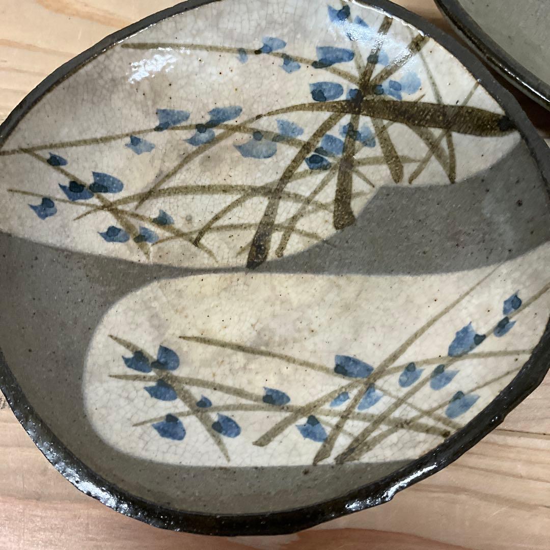 ６代　清水六兵衛　鉄絵秋草紋向付　5客