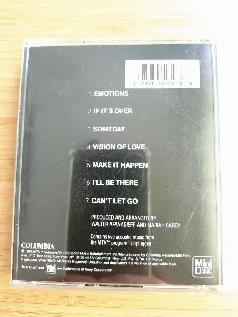 MARIAH CAREY MTV UNPLUGGED EP MD 海外盤